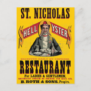 Shell Oysters Vintage Werbung Postkarte