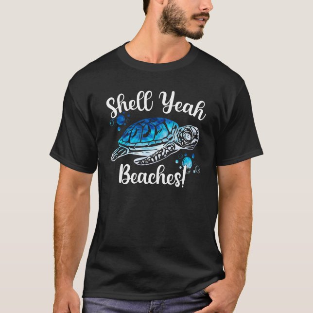 Shell Yeah Beaches Tie Dye Turtle Shell Yeah T-Shirt (Vorderseite)