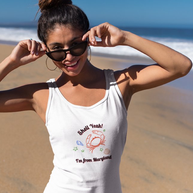 "Shell Yeah! I'm from Maryland" Crab Tank Top (Von Creator hochgeladen)