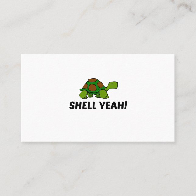 SHELL YEAH TURTLE VISITENKARTE (Vorderseite)
