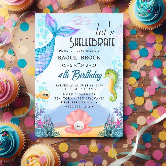 Shellebrate Geburtstag Einladung (Von Creator hochgeladen)