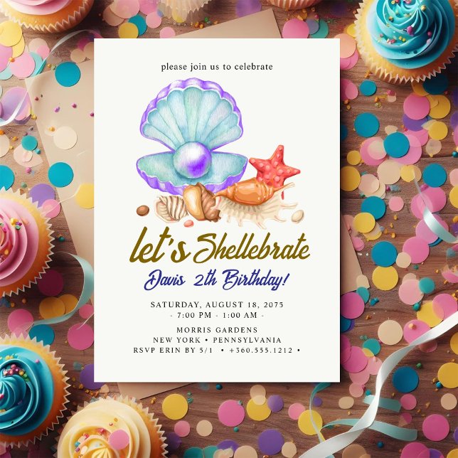 Shellebrate Geburtstag Einladung (Von Creator hochgeladen)