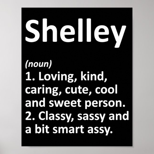 Shelley Definition D Funny Birthday  Poster (Vorne)