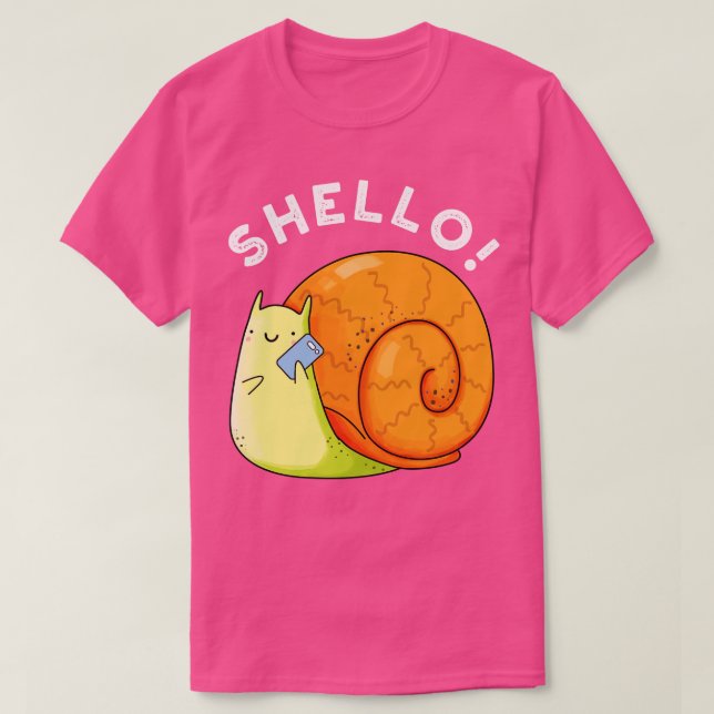 Shello Funny Snail Telefone Pub T-Shirt (Design vorne)