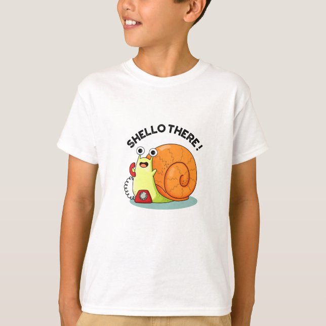 Shello There Funny Snail Hello Pub T-Shirt (Vorderseite)