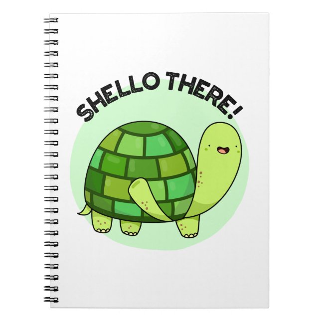 Shello There Funny Tortoise Pun Notizblock (Vorderseite)