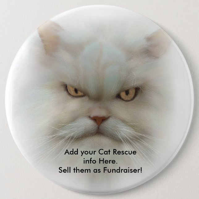 SHELTER FUNDRAISER COLOSSAL 6 inch Cat Button Butt (Vorderseite)