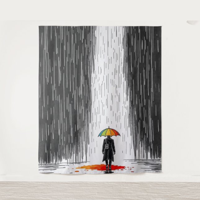 “Shelter in Color” Wandteppich (Vorderseite)