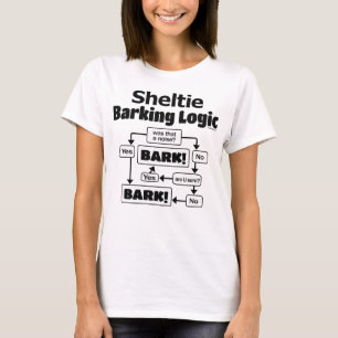 Sheltie Abstreifenlogik T-Shirt
