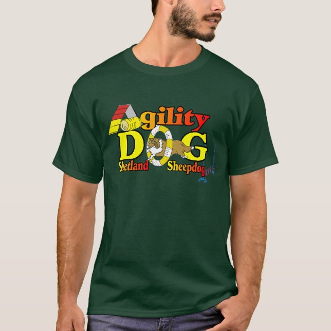 Sheltie Agility Shetland Sheepdog Geschenke T-Shirt (Vorderseite)
