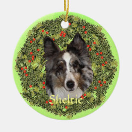 Sheltie Art Keramikornament