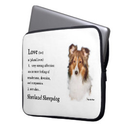 Sheltie Art Liebe ist Laptopschutzhülle