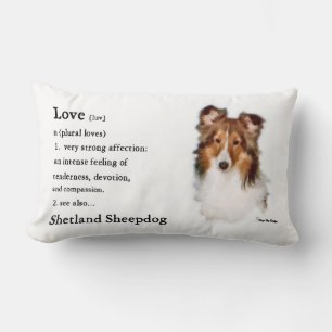 Sheltie Art Liebe ist Lendenkissen