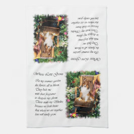 Sheltie Art spendet Sommergarten Küchentuch