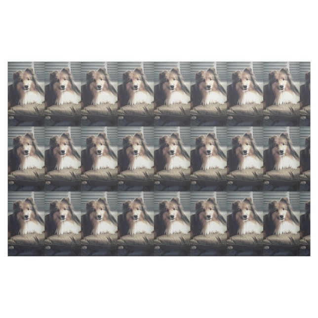 Sheltie auf fettem Viertel Stoff (Fat Quarter (45,7 x 55,9 cm))