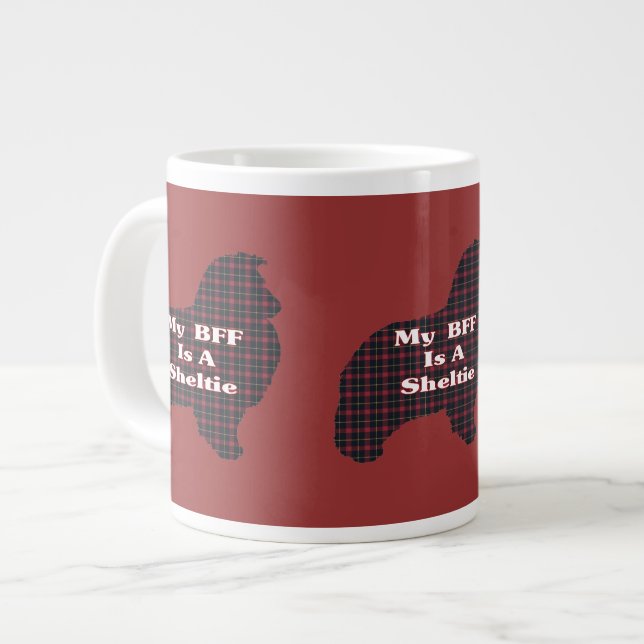 Sheltie BESTE FREUNDIN Geschenke Jumbo-Tasse (Vorderseite Links)