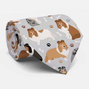 Sheltie Bones and Paws Neck Tie Krawatte