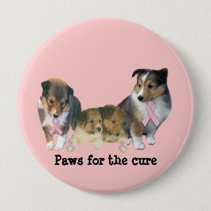 Sheltie Brustkrebs-Knopf Button