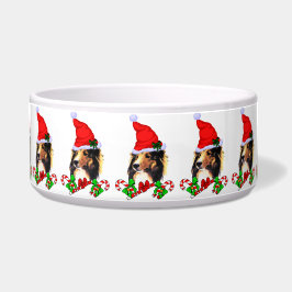 Sheltie Christmas Merry Bowl Napf