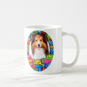 Sheltie Christmas Open Geschenke Verkauf Kaffeetasse