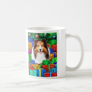 Sheltie Christmas Open Geschenke Verkauf Tasse
