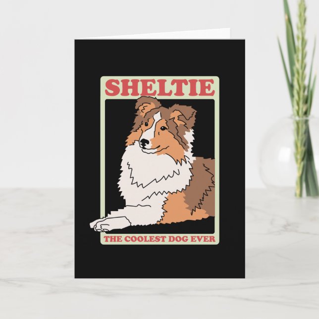 Sheltie Cooler Hund | Shetland Sheepdog Karte (Vorderseite)