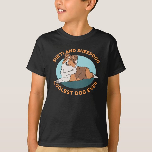 Sheltie Cooler Hund | Shetland Sheepdog T-Shirt (Vorderseite)