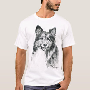 Sheltie die Shetlandinseln Schäferhund-Kunst T-Shirt