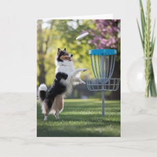 Sheltie Disk Golfer Card Karte