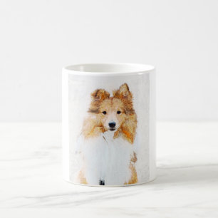 Sheltie Dog Art Portrait Tasse
