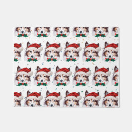 Sheltie Dog Breed Christmas Stars Fußmatte