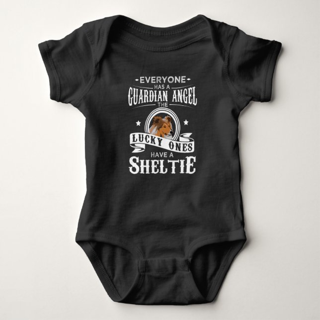 Sheltie Dog Eigentümer Funny Gift Idee Baby Strampler (Vorderseite)
