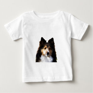 Sheltie Dog Malerkizze Baby T-shirt