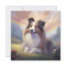 Sheltie Dog Memorial Rainbow Bridge Personalisiert