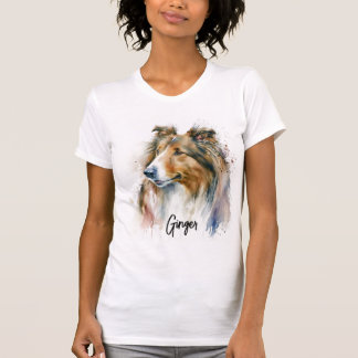 Sheltie Dog Rasse Personalisiert T-Shirt