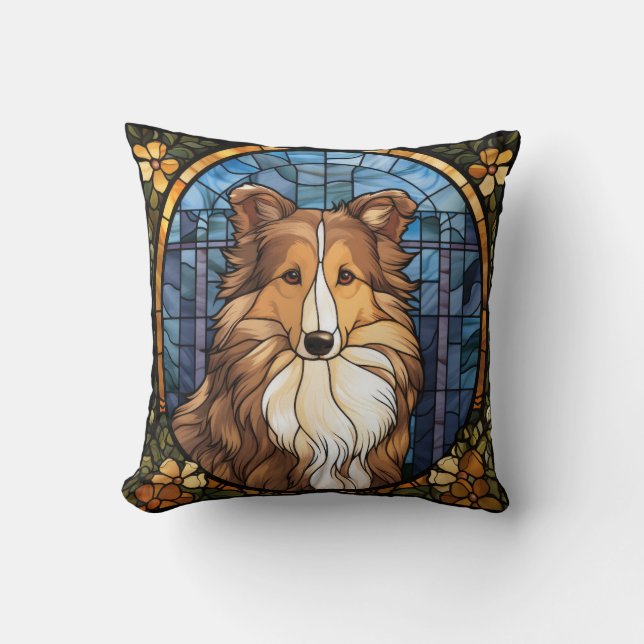 Sheltie Dog Sofa Kissen (Vorderseite)