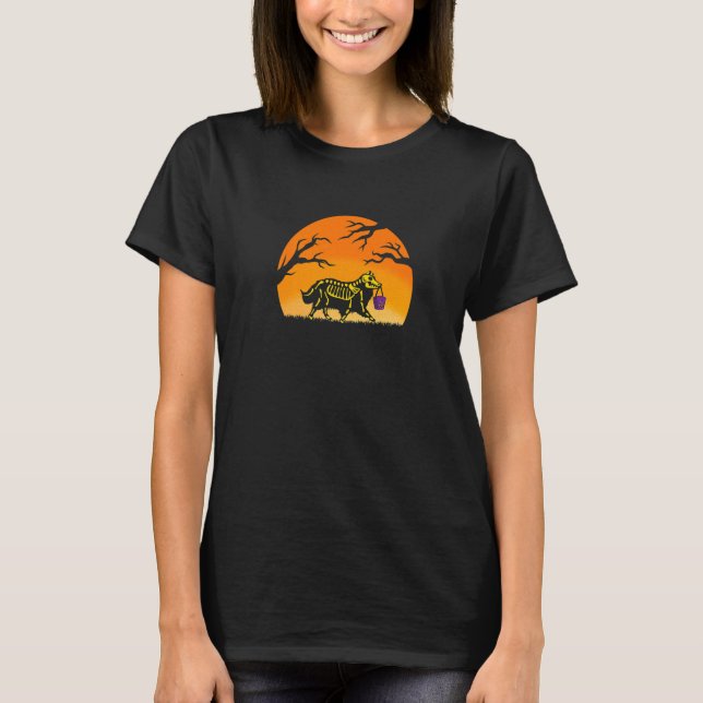 Sheltie Halloween Trick oder Treatment Shetland Sh T-Shirt (Vorderseite)