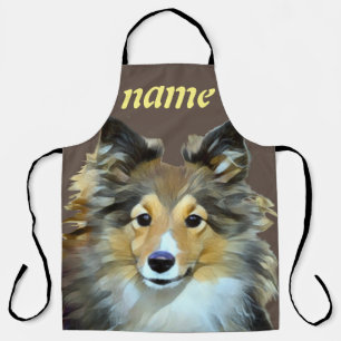 Sheltie Hund Liebe Multimedia-Druckmaschine Schürz Schürze