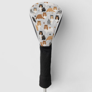 Sheltie Hunde Knochen und Paare Golf Headcover
