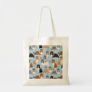 Sheltie Hunde Knochen und Paare Tragetasche
