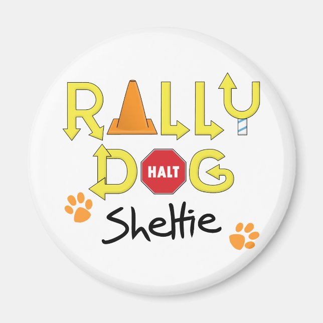Sheltie Kundgebung Hund Magnet (Vorne)
