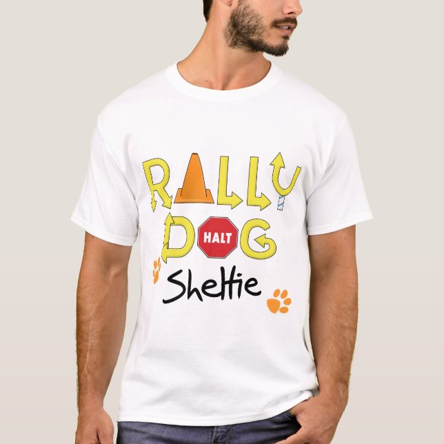Sheltie Kundgebungs-Hund T-Shirt (Vorderseite)
