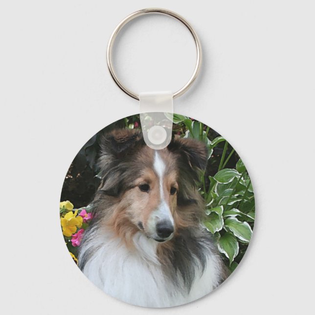 Sheltie Liebe Schlüsselanhänger (Vorderseite)