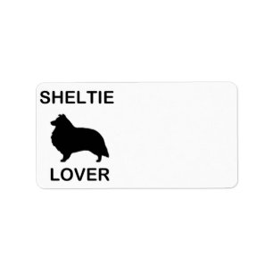 Sheltie Lover mit Silhouette Adressaufkleber