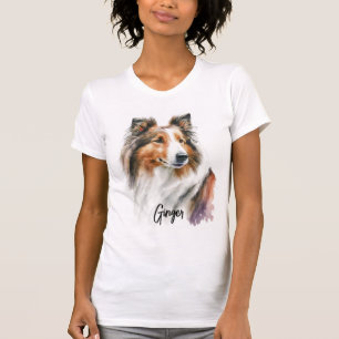 Sheltie-Malerei   PERSONALISIERT T-Shirt