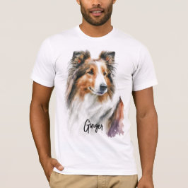 Sheltie-Malerei | PERSONALISIERT T-Shirt