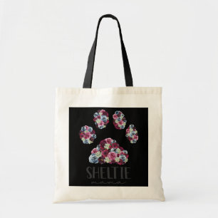 Sheltie Mama Floral Paw Shetland Sheepdog Mama Tragetasche