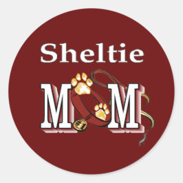 Sheltie MAMA Geschenke Runder Aufkleber