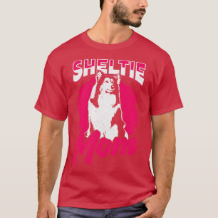 Sheltie Mama Hund Shetland Sheepdog Lover Geschenk T-Shirt