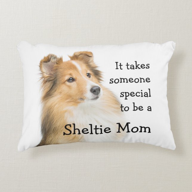 Sheltie Mama-Kissen Zierkissen (Vorderseite)
